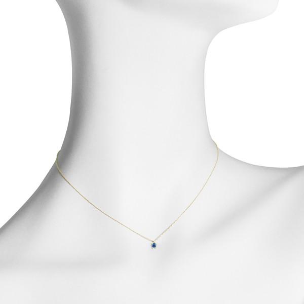 KYOCERA（京セラ） ブルーサファイア ネックレス K18イエローゴールド