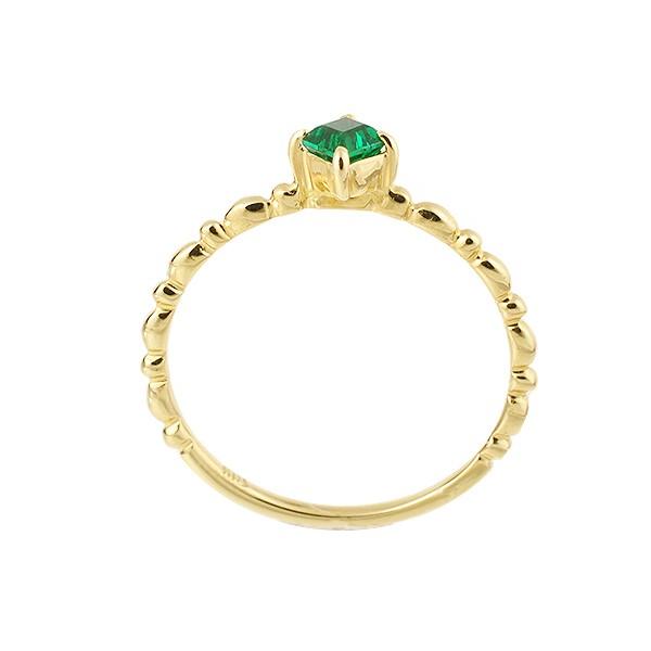 KYOCERA（京セラ） エメラルド リング 指輪 K18イエローゴールド