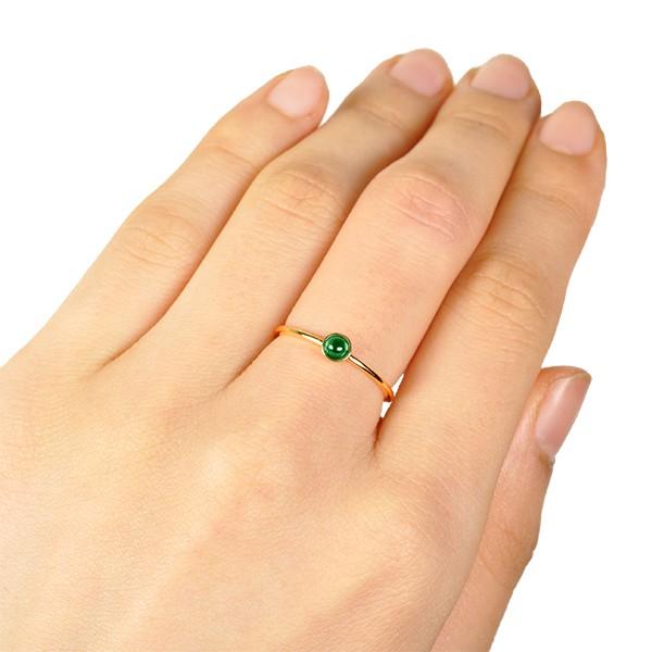 KYOCERA（京セラ） エメラルド リング 指輪 K18イエローゴールド