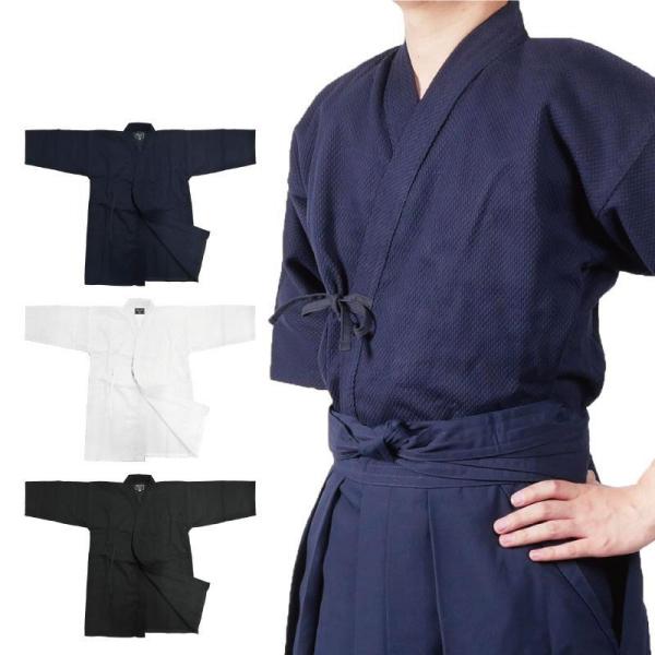 ■型崩れし難い裏地の縫製。背継加工の高級一重稽古衣。■前合わせ部分がR型のため、肌蹴ない。注※写真は二重剣道衣■背継が付いてるためシワが寄りにくい。 ■丈を長くし袖部分は比較的短めに仕上げてます。■綿100％