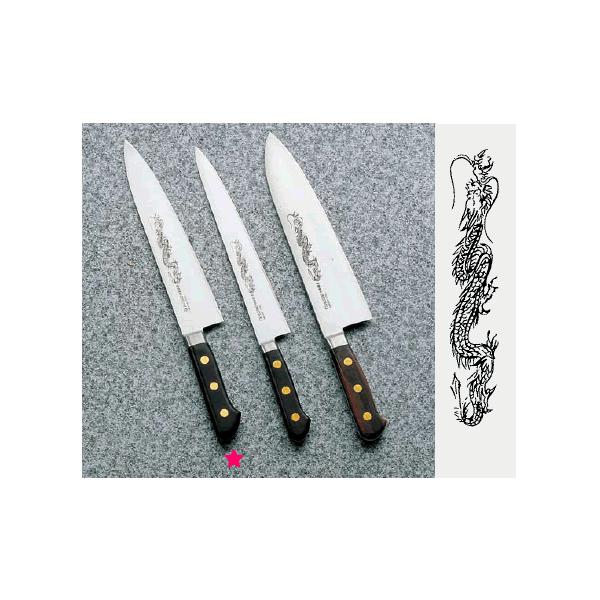 Misono スウェーデン鋼 牛刀 龍彫刻入 300mm No.115M (包丁