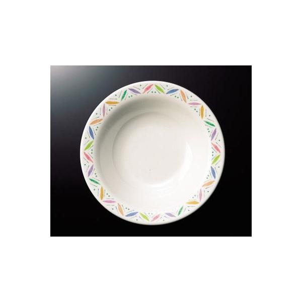 メラミン リーフ 19cmスープ皿 (192×37mm・400cc) マンネン/萬年[LE-7817] 業務用プラスチック製洋食器