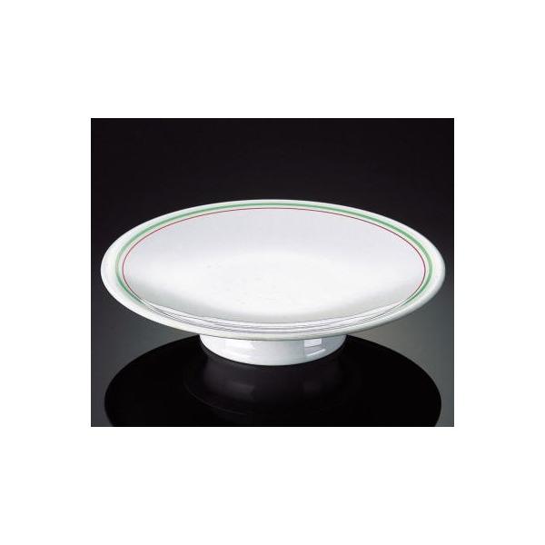 メラミン オリーブ 高台皿 (213×48mm) マンネン/萬年[OL-712] 業務用プラスチック製中華食器