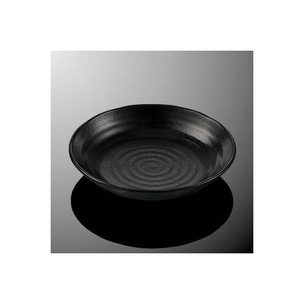 食器 たくみ庵23cm丸深皿黒D258B 10枚