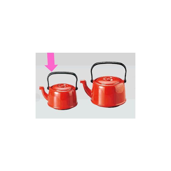 1L プラスチック 土瓶(急須) ABS製 やすらぎどびん 朱 小1L 茶漉