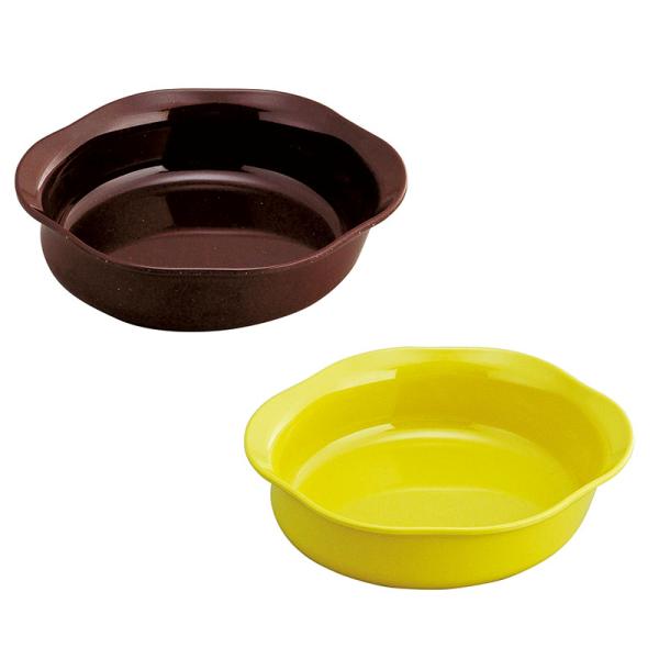 メラミン製 UD 16cm深皿(滑り止めゴム付) 2色(おぐら・ユニ/きはだ