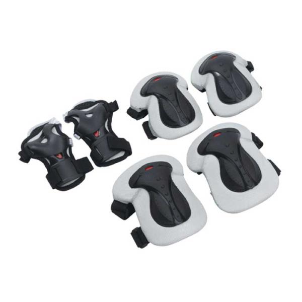 手首・肘・膝をガード！自転車・一輪車・インラインスケート・スケートボードなどのアクティブなスポーツにヘルメットとあわせて着用してください。 ※ベルトを最適な状態に調整し、しっかりと止めてください。万が一転倒時にプロテクターが外れても役に立ち...