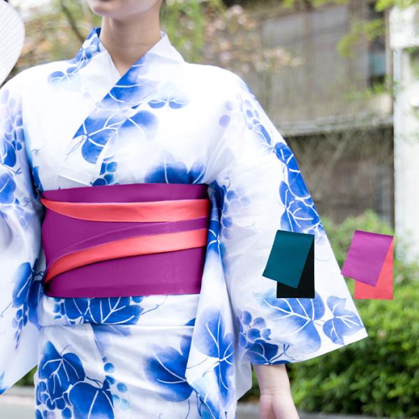 浴衣帯 無地 ロング) 長尺 リバーシブル 半幅帯 日本製 21 ゆかた帯 浴衣 帯 レディース 女性 袴 袴下帯 (zr) 通販 値下げ‼️半幅帯・ゆかた帯・ふりーく
