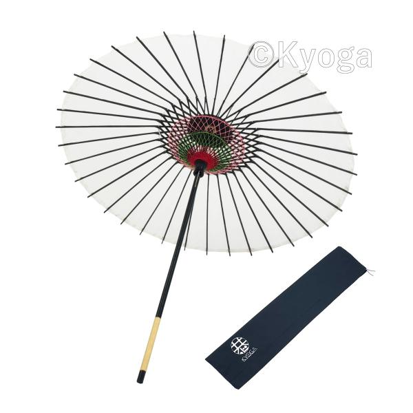 絹傘 1尺4寸 無地 白 継柄 継棒 直径約76cm 舞踊傘 日傘 七五三 日本