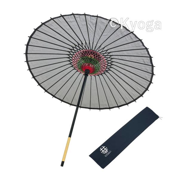 絹傘 1尺4寸 無地 黒 継柄 継棒 直径約76cm 舞踊傘 日傘 七五三 日本