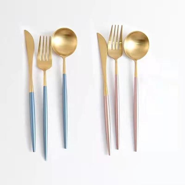 Cesa beams カトラリーセット　食洗器対応　プラチナシリーズ3本x2 クチポール風　スプーン フォーク ナイフ コーヒースプーン cutipol風 北欧 (/=新中3*2/)