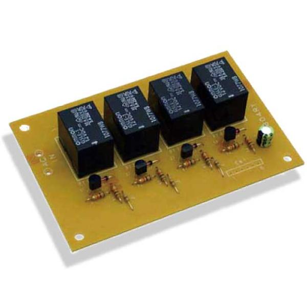 HA-804B(早押し判定キット)又はHA-808(早押し判定2キット)の判定結果をLED表示から電球等AC100V機器による表示にパワーアップするためのリレーボードです。電球ならAC100V100Wまで直接コントロールできます。