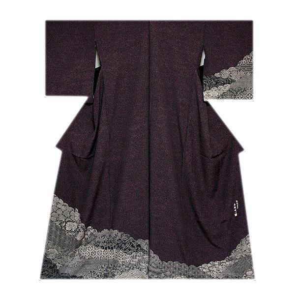 訪問着 正絹 新品 名古屋友禅 伝統工芸士 赤塚順一作 作家物 手染め