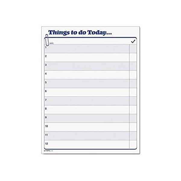Things To Do Today Daily Agenda Pad, 8 1/2 x 11, 100 Forms (���s�A���i) ���s�A���i