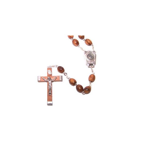 Olive Wood Rosary with Holy Water from the Jordan River - With Certificate  ���s�A���i