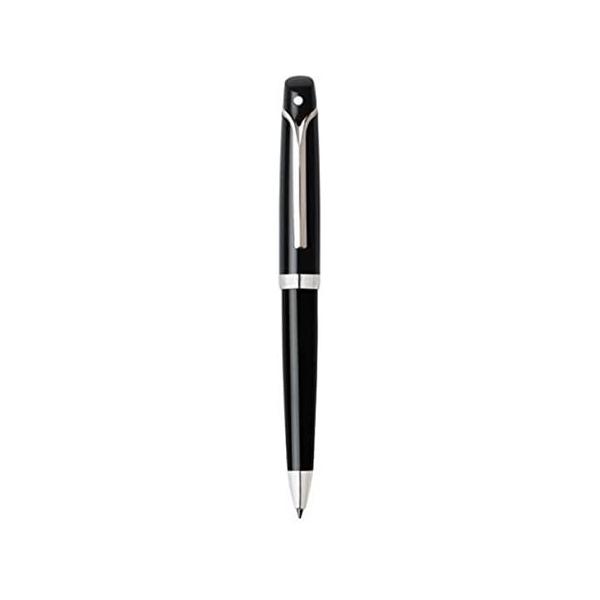 Sheaffer Valor Ball Point Pen, Palladium Plate Trim with Refill, Black Acry