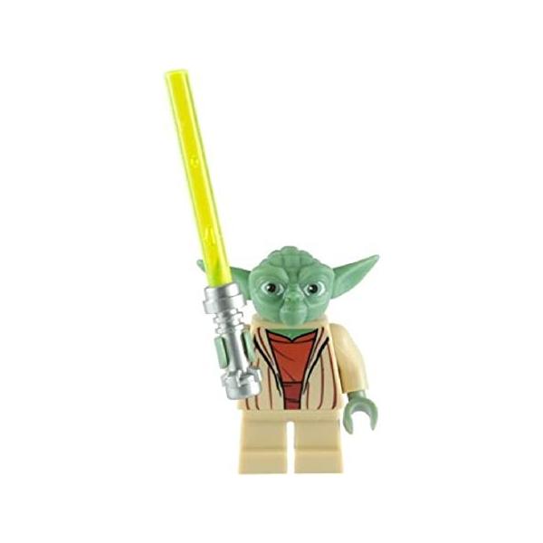 Lego Star Wars: Master Yoda Minifigure With Green Lightsaber