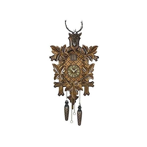 Trenkle Quartz Cuckoo Clock 5 Leaves, Head of a Deer TU 355 Q