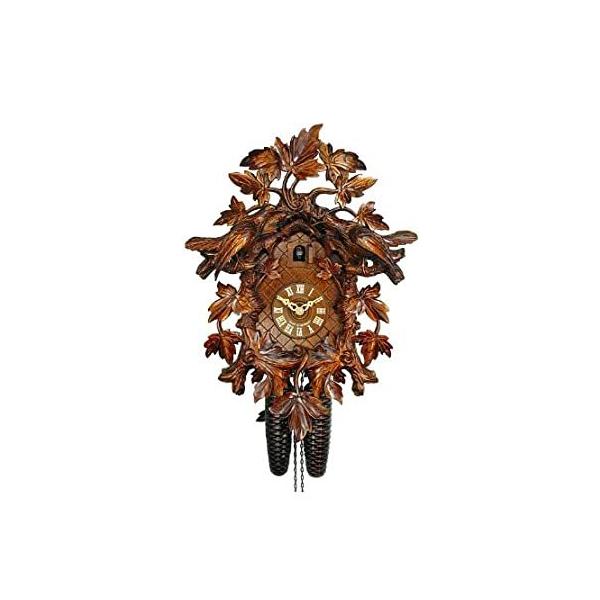 August Schwer Cuckoo Clock 15 Leaves, 2 Birds 2.5041.01.P