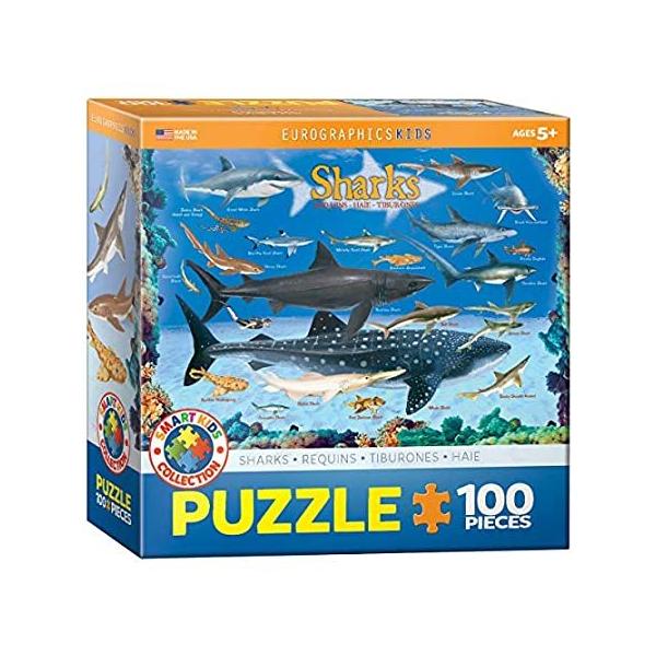 Sharks 100 Pieces Eurographics Kids 5+ sAi