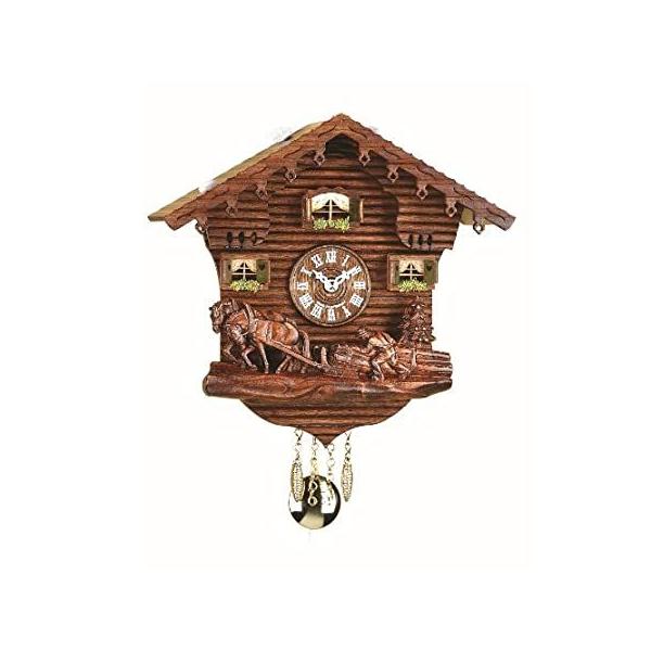 Trenkle Kuckulino Black Forest Clock Swiss House with Quartz Movement and C