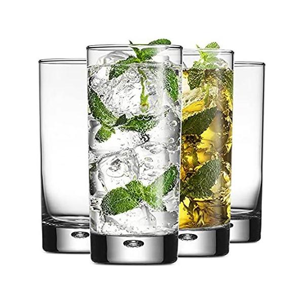 Highball Glasses Set Of 4, Tall Drinking Glasses 17 oz Home Essentials &amp; Be