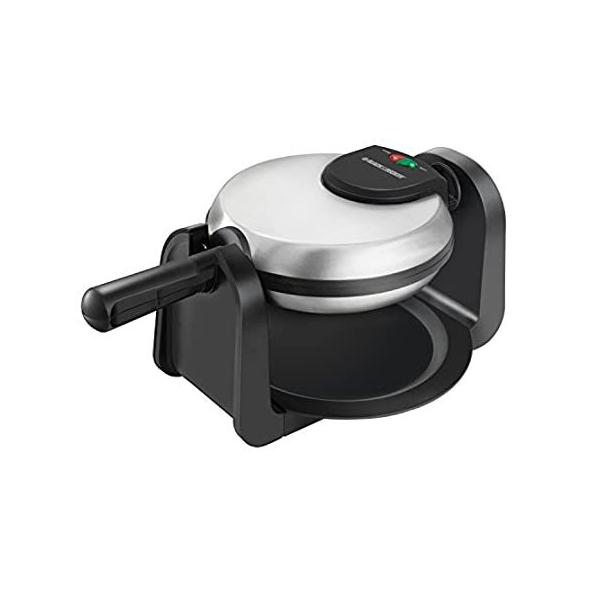 BLACK+DECKER Flip Waffle Maker, Silver, WM1404S