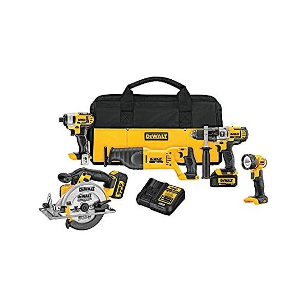 DEWALT 20V MAX Cordless Drill Combo Kit, 5-Tool (DCK590L2)