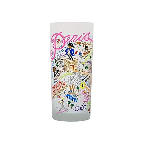 catstudio Paris Drinking Glass | Geography Inspired Artwork Printed on a Fr