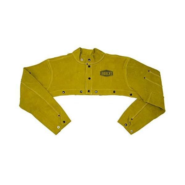 West Chester IRONCAT 7000 Cowhide Leather Welding Cape Sleeve - Golden Yellow, Large Size Cape Jacket with Heat Resistance. Welding Gears