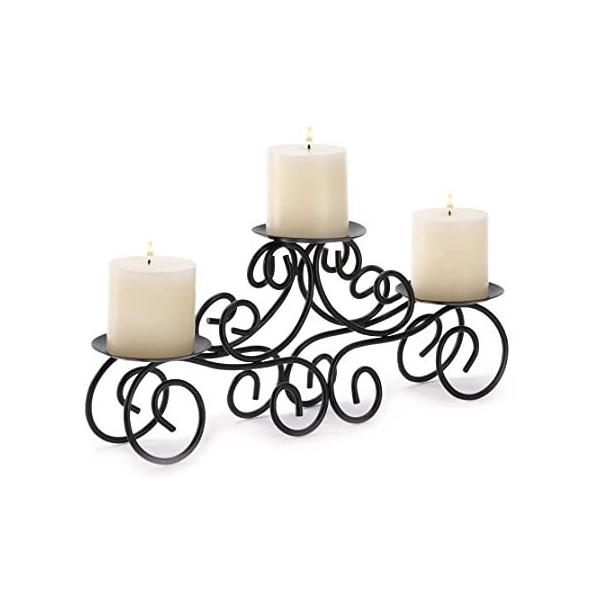 Gifts &amp; Decor Tuscan Candle Holder Wrought Iron Wedding Centrepiece