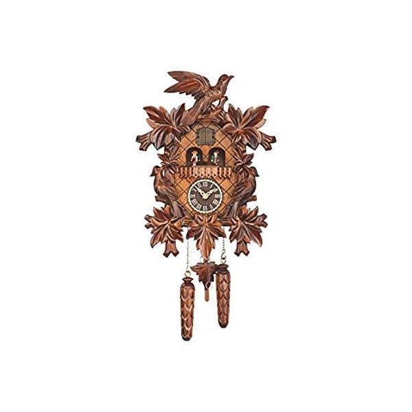 Trenkle Quartz Cuckoo Clock with Music 7 Leaves, 3 Birds TU 369 QMT HZZG