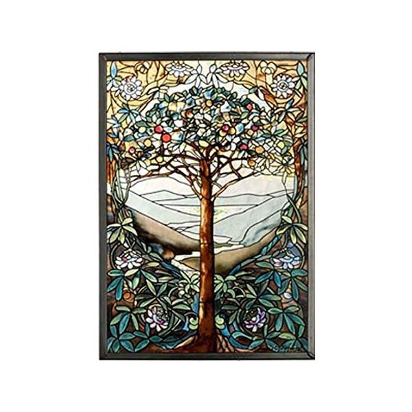 Glassmasters GM1010 9 &amp;#xBC;&amp;quot; x 13 &amp;#xBC;&amp;quot; Tiffany Tree of Life Suncatcher