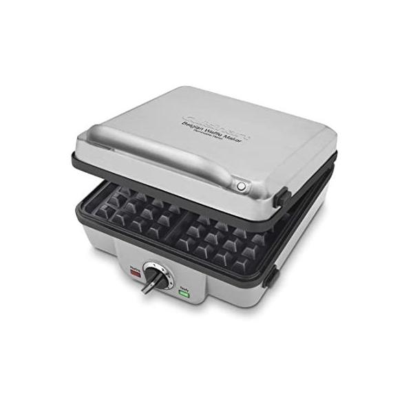Cuisinart Belgian Maker with Pancake Plates Waffle Iron, Single, Silver,WAF