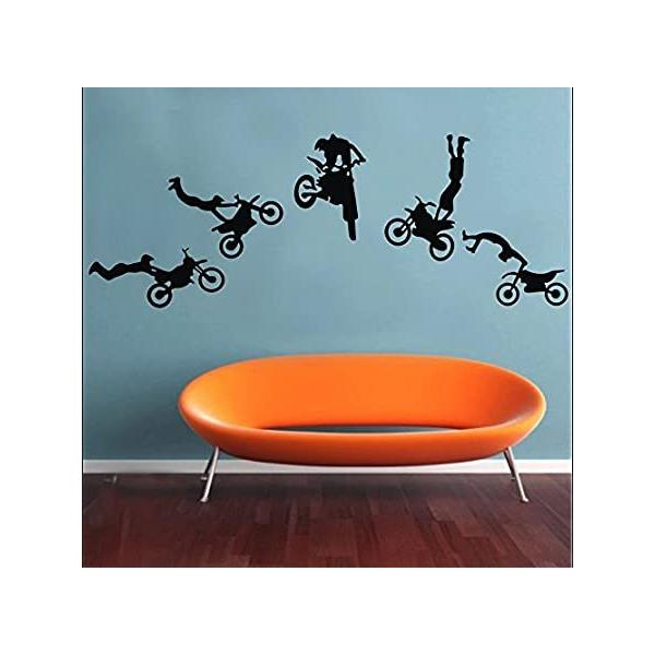 Motocross Wall Decals Motocross Graphic Extreme Sport Silhouette Removable