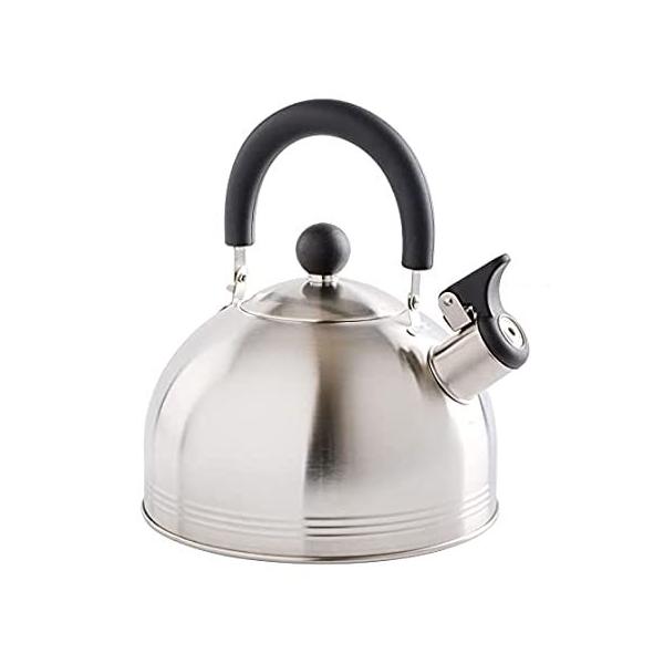 Mr. Coffee Carterton Stainless Steel Whistling Tea Kettle, 1.5-Quart, Mirro