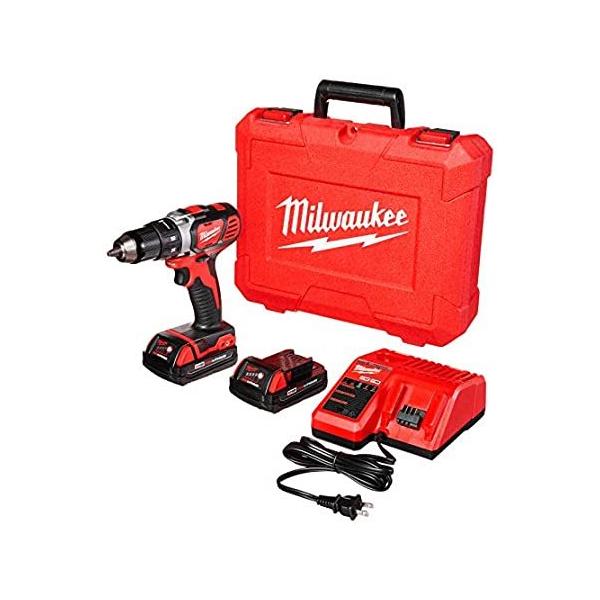MILWAUKEE'S 2606-22CT M18 Cordless Drill/Driver Kit, 18 V, Red