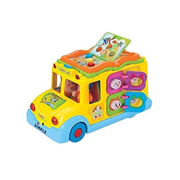 DimpleChild Fun Learning Activity School Bus w/ Lights &amp; Sounds DC5008 by D