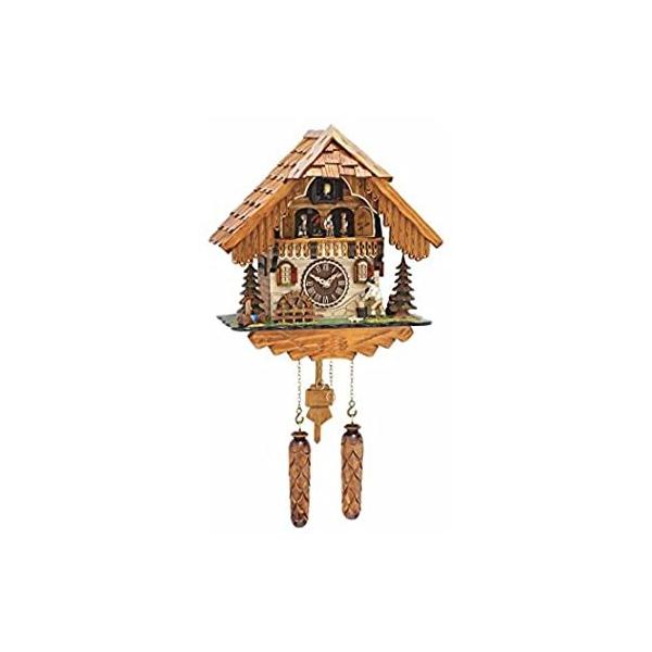 Trenkle Quartz Cuckoo Clock Black Forest House with Moving Wood Chopper and