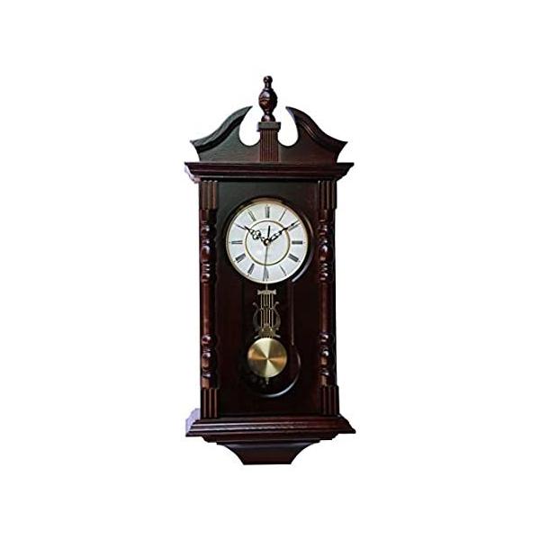 Wall Clocks: Grandfather Wood Wall Clock with Chime. Pendulum Wood Traditio