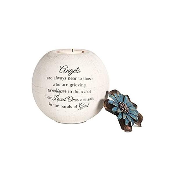 Pavilion Gift Company 19094 Angels are Near Candle Holder, 13cm , Terra Cot