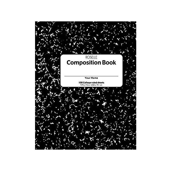School Smart Hard Cover Ruled Composition Book, 100 Sheets, 9-3/4 x 7-1/2 I ���s�A���i