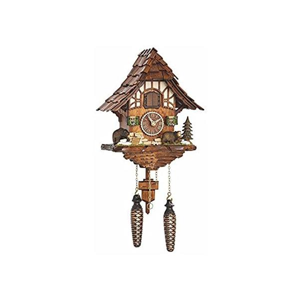 Trenkle Quartz Cuckoo Clock Black Forest House with Music TU 4201 QM