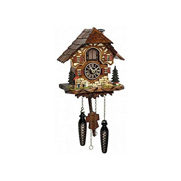Trenkle Quartz Cuckoo Clock Black Forest House with Music TU 4202 QM