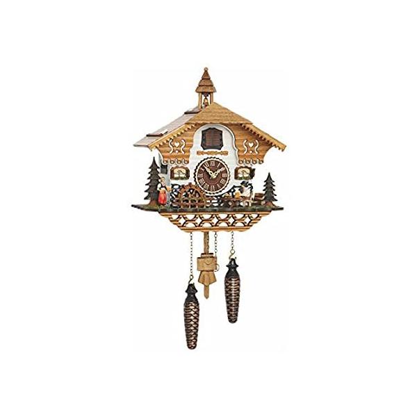 Trenkle Quartz Cuckoo Clock Black Forest House with Moving Beer Drinker and