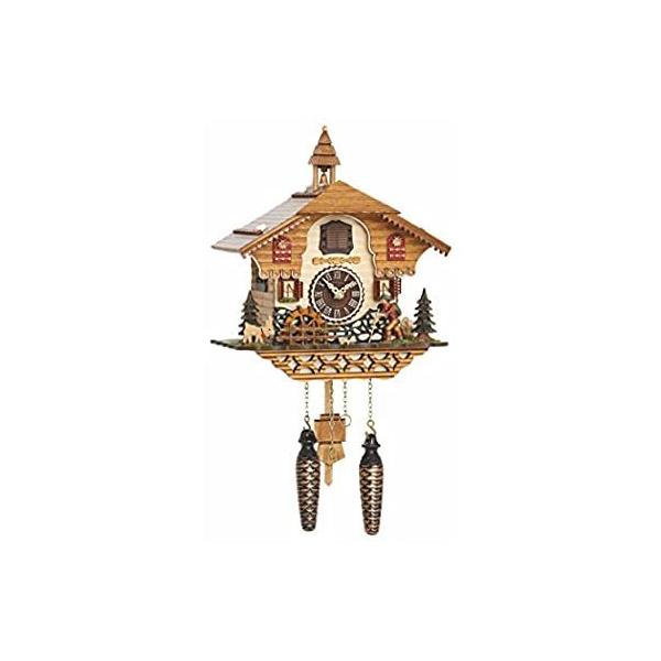 Trenkle Quartz Cuckoo Clock Black Forest House with Music, Moving Wanderer
