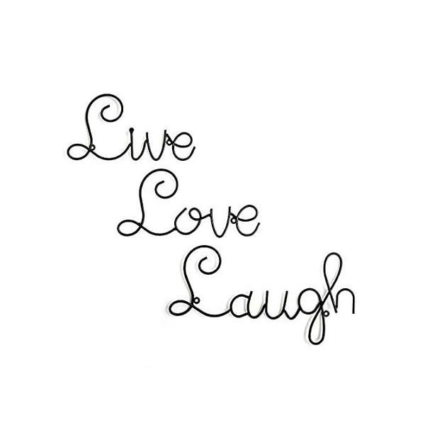 Live Love Laugh Set 3 Wall Mount Metal Wall Word Sculpture, Wall Decor By S