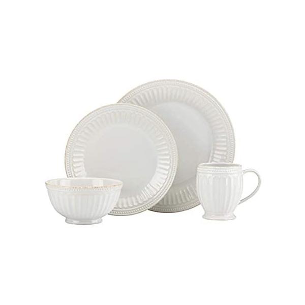 Lenox French Perle Groove 4 Piece Place Setting, White by Lenox sAi