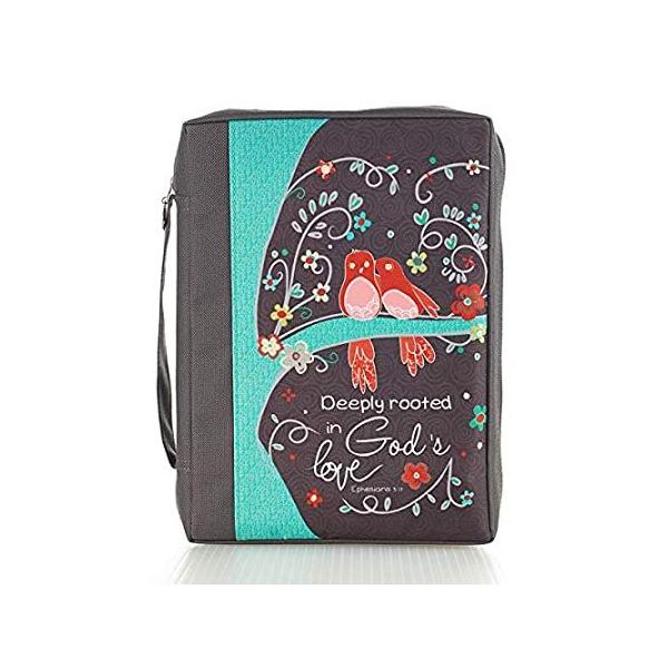 Christian Art Gifts Men/Women's Bible Cover Deeply Rooted In God's Love, Br