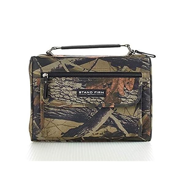 Camouflage Poly-Canvas Bible / Book Cover w/"Stand Firm" Tag - 1 Corinthian
